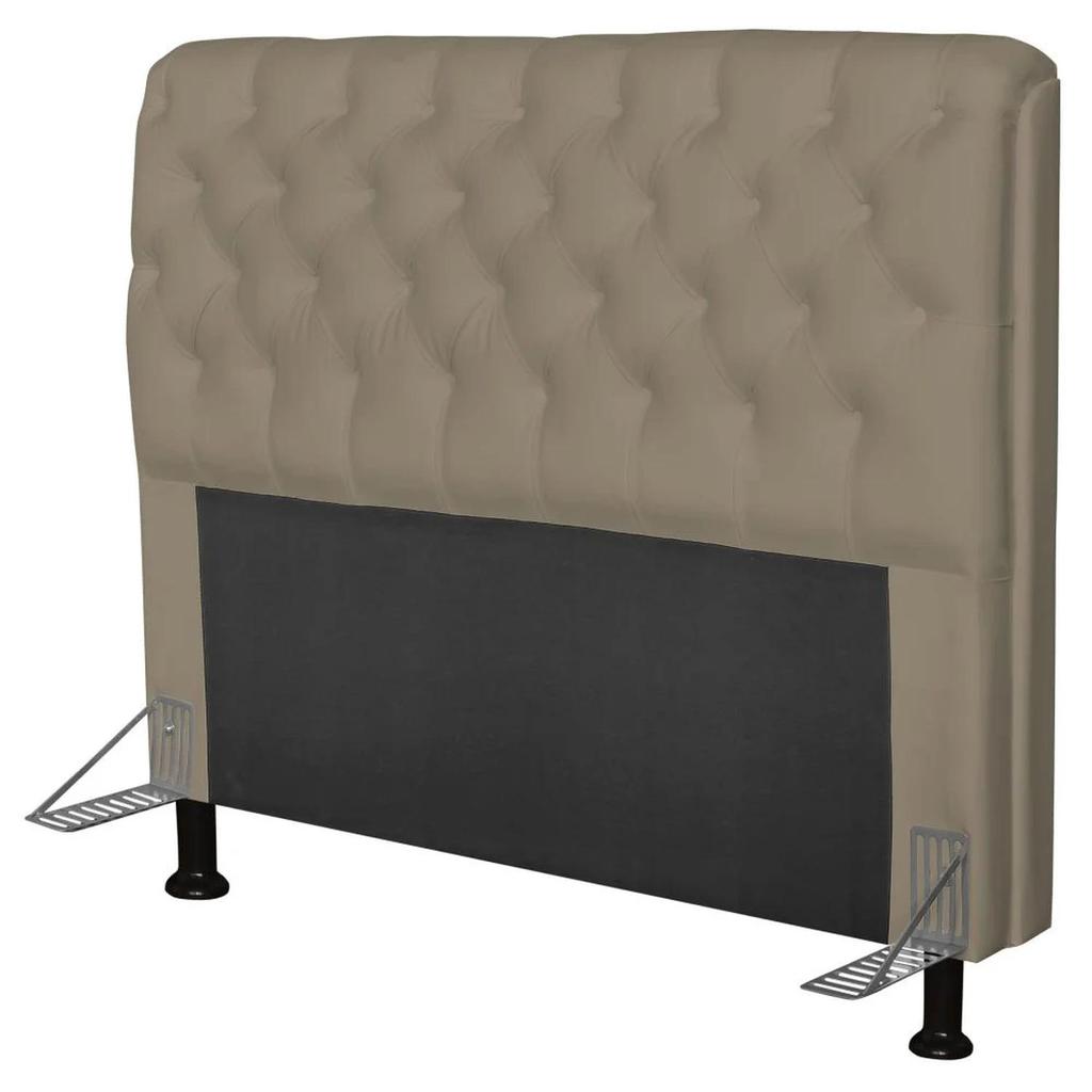 Cabeceira Paris Para Cama Box Casal 195cm Paris Corino Areia - JS Móveis