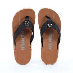 Chinelo Kenner NK6 Pro Marrom e Preto - Juvenil