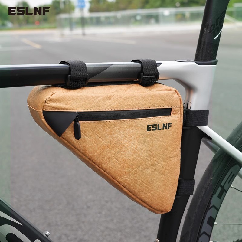 Bolsa de bicicleta com feixe frontal, bolsa triangular à prova d'água para Mountain Bike, bolsa de feixe cruzado, bolsa