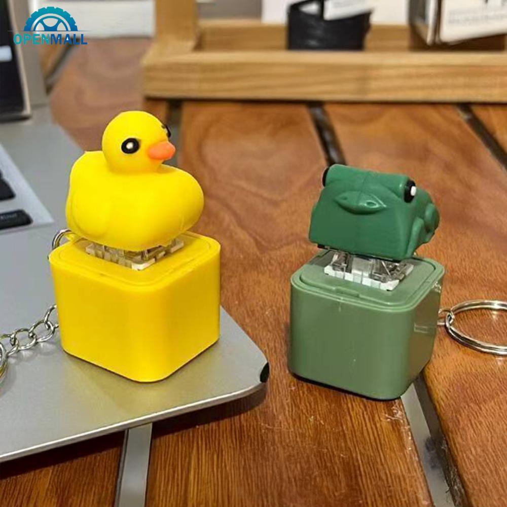 OPENMALL Recarregável Sapo & Pato Fidget Chaveiro Clicker Com Luz LED Choro Som Teclado Alívio Do Estresse Brinquedo I1R