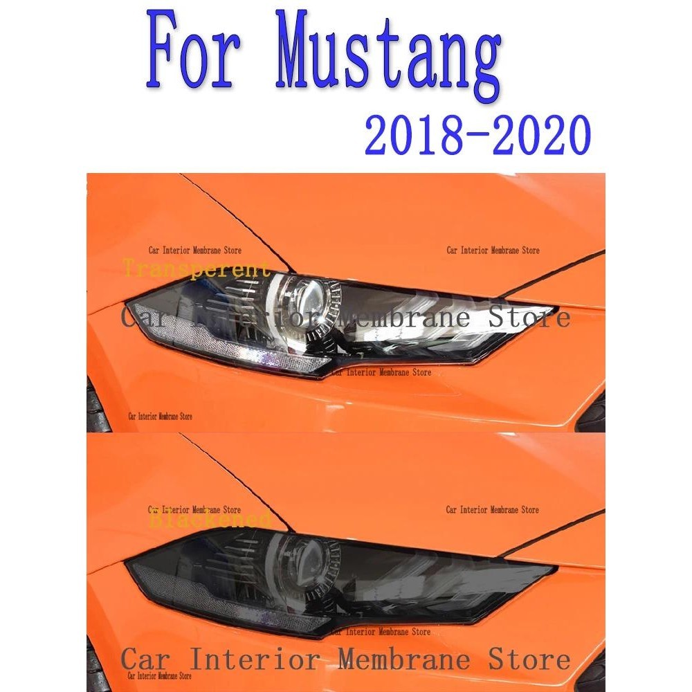 Para Mustang 2018 2019 2020 Farol Exterior Do Carro Anti-Risco Frente Lâmpada Matiz TPU Película Protetora Capa Acessóri