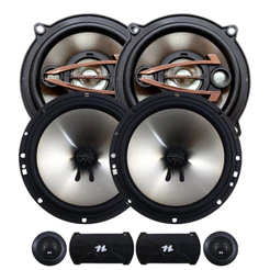 Kit 2 Vias 6 + Alto Falante 5 Polegadas Hurricane 320w Rms Q-6.2 QR5 Quadriaxial 640w Pico
