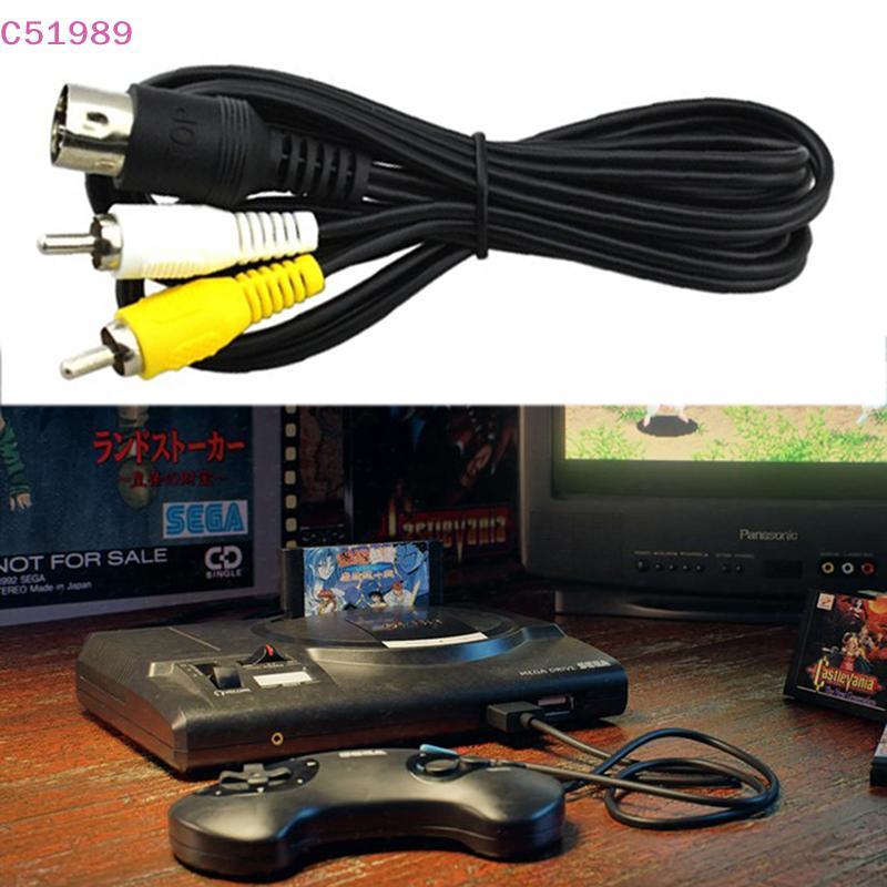[kaan] Cabo AV De Áudio E Vídeo RCA Para SEGA Mega Drive 1 Genesis 1 1.8 Metros BR