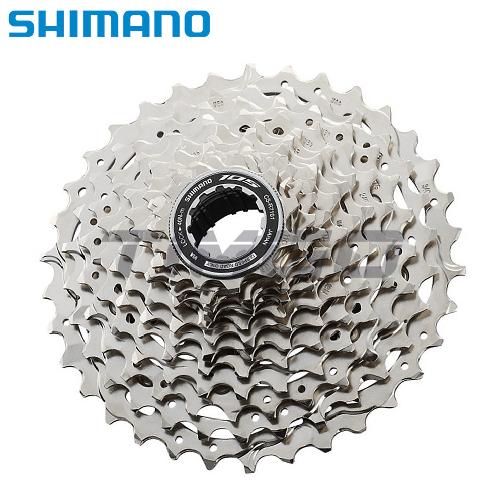 Shimano 105 CS-R7101-12 Bicicleta De Estrada Roda Dentada Cassete De 12 Velocidades 11-34T HYPERGLIDE Prata