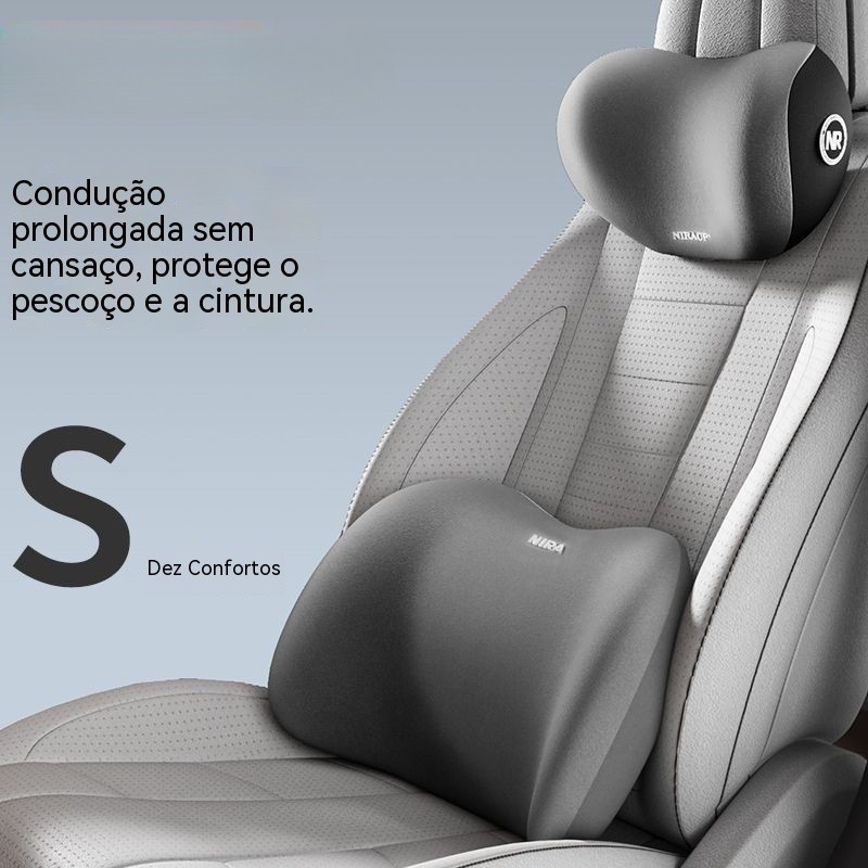 Almofada lombar para carro, encosto do banco do motorista, almofada de apoio lombar para carro