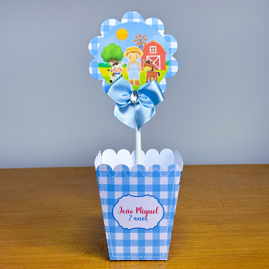 CENTRO DE MESA Tema FAZENDINHA MENINO personalizados pegue e monte lembrancinha festa infantil