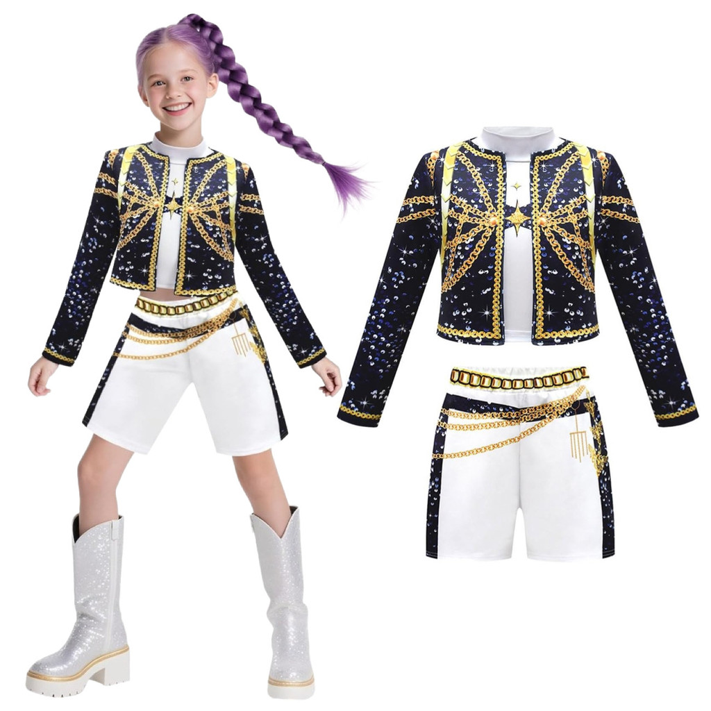Rumi menina demônio caçador traje combinando Popular cantor impressão 3D roupas femininas terno de roupas infantis