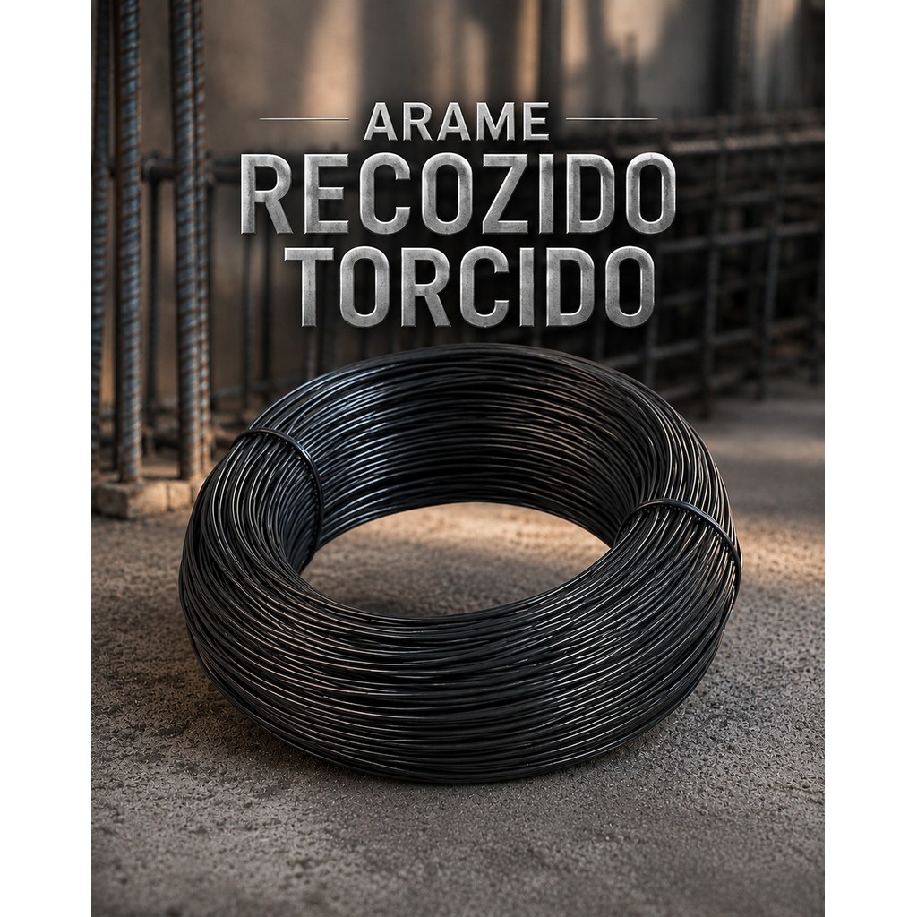 Arame Recozido Torcido Inteiro Rolo Ideal Para Obra E Construção