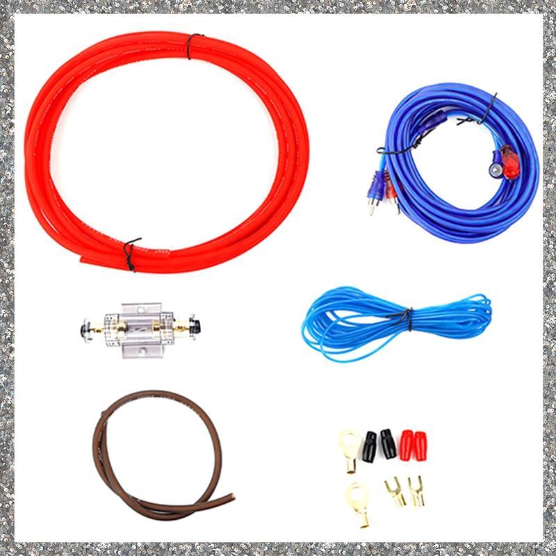 8GA Cabo De Alimentação Subwoofer Alto-Falante Áudio Do Carro Fio Amplificador De Fiação Kit De Fusíveis De