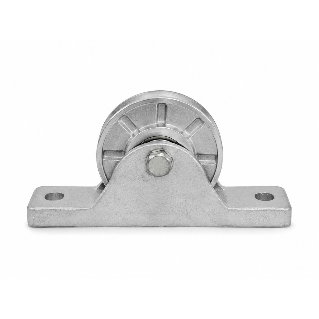 ROLDANA ALUMINIO MACICA 50(2) CANO 1/2 SUPORTE ALUMINIO FURADO