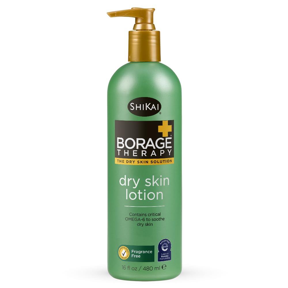 Loção Hidratante Corporal ShiKai Borage Therapy para Pele Seca (16 oz) Sem Fragrância |   Loção Hidratante para Mãos e C