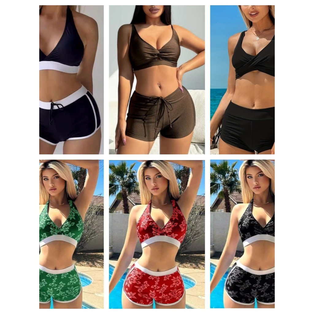 Europeu americano comércio exterior pedido Original exportação maiô feminino Split Boxer biquíni esportes lazer estilo c