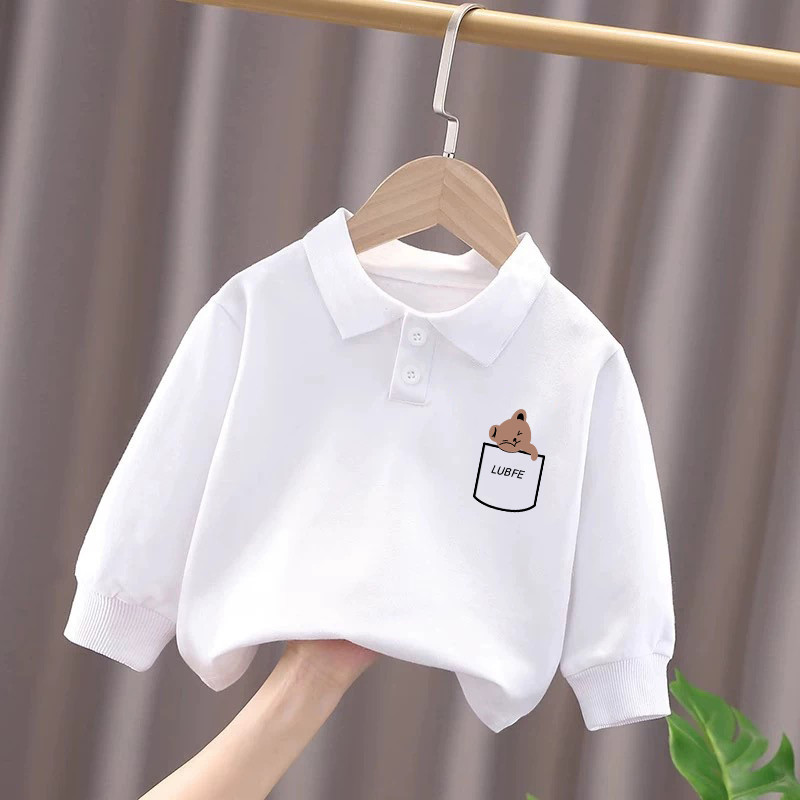 Meninos meninas estilo ocidental camisa de fundo 2025 primavera outono bebê puro algodão manga comprida camiseta criança