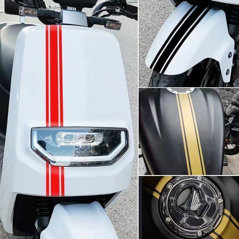 Chuaniaji 50CM Motocicleta Stiers Tanque De Combustível Cowl Vinil À Prova Dwaterproof Água Listra Riscas Decalque Stier