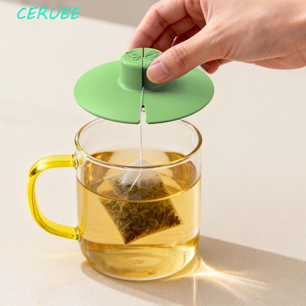 CERUBE 2 Pcs Parceiro De Saquinhos De Chá , Silicone Com Tampa De Caneca De Alça , Espremedor Reutilizável Seguro Para M