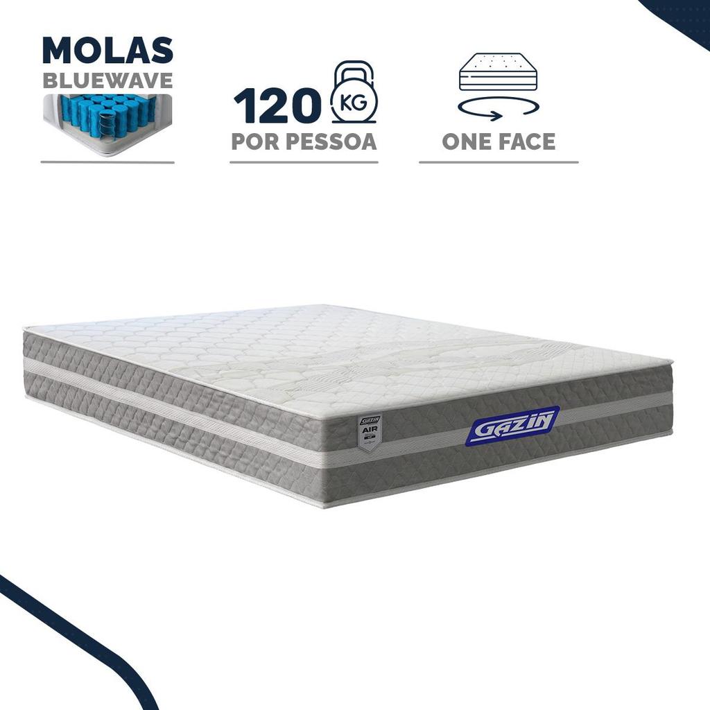 Colchão Gazin de Molas Ensacadas One Face Air Up Queen 158cm