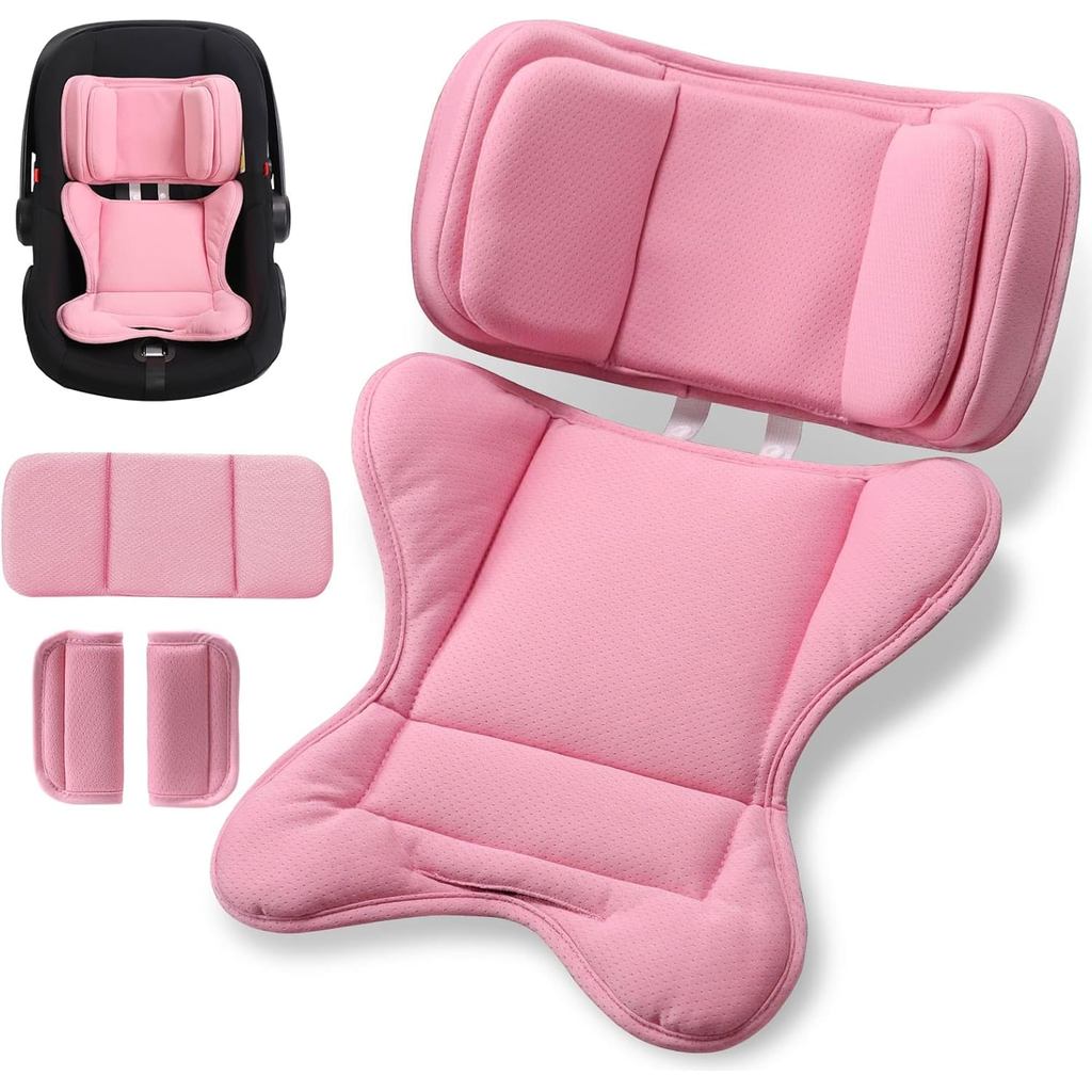 Infant Insert Compatible with Doona, Graco, Britax, Chicco, Evenflo Car Seat, Adjustable Baby Head Body Support Cushion