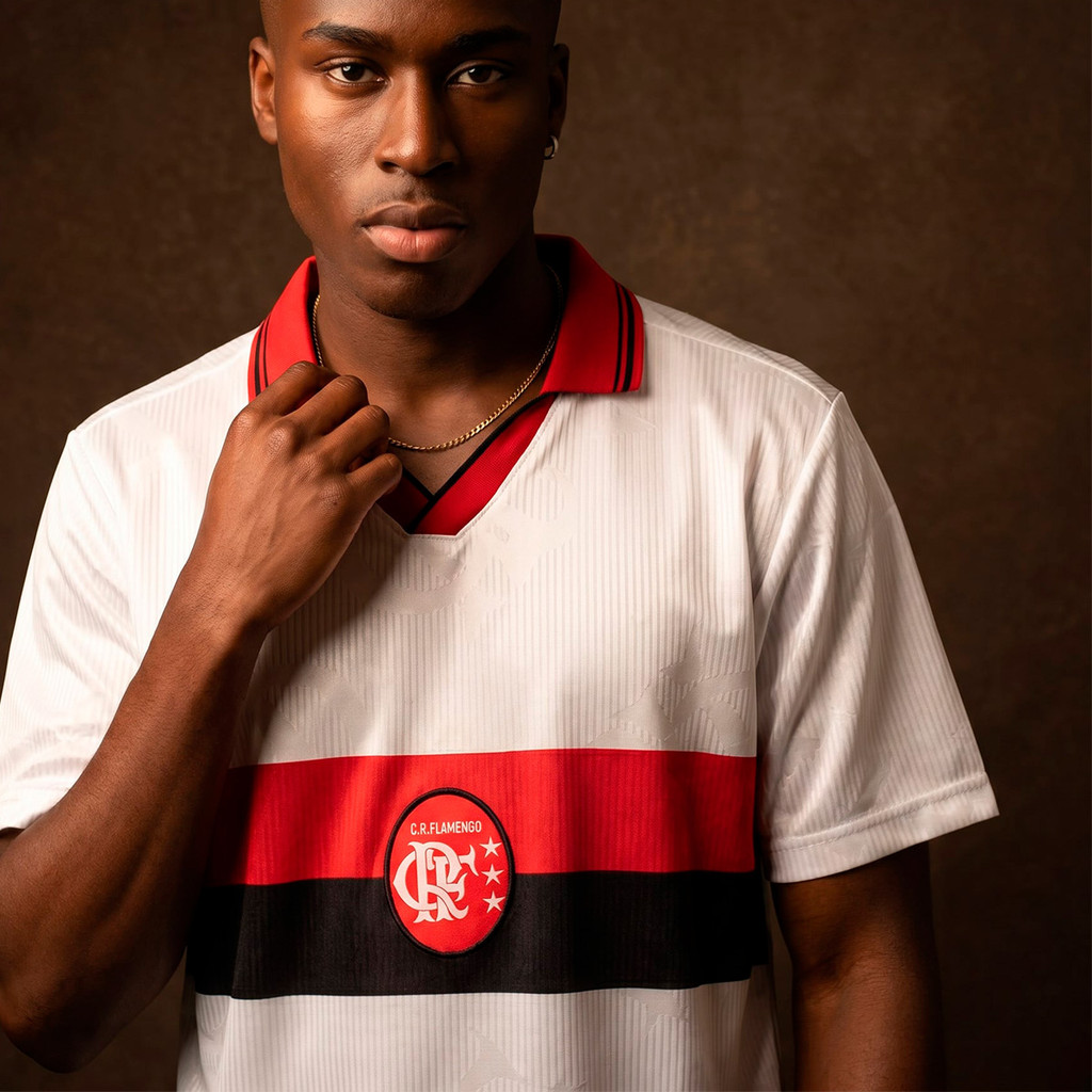 Camisa Flamengo 1997 Campeão Brasileiro Branca Masculina