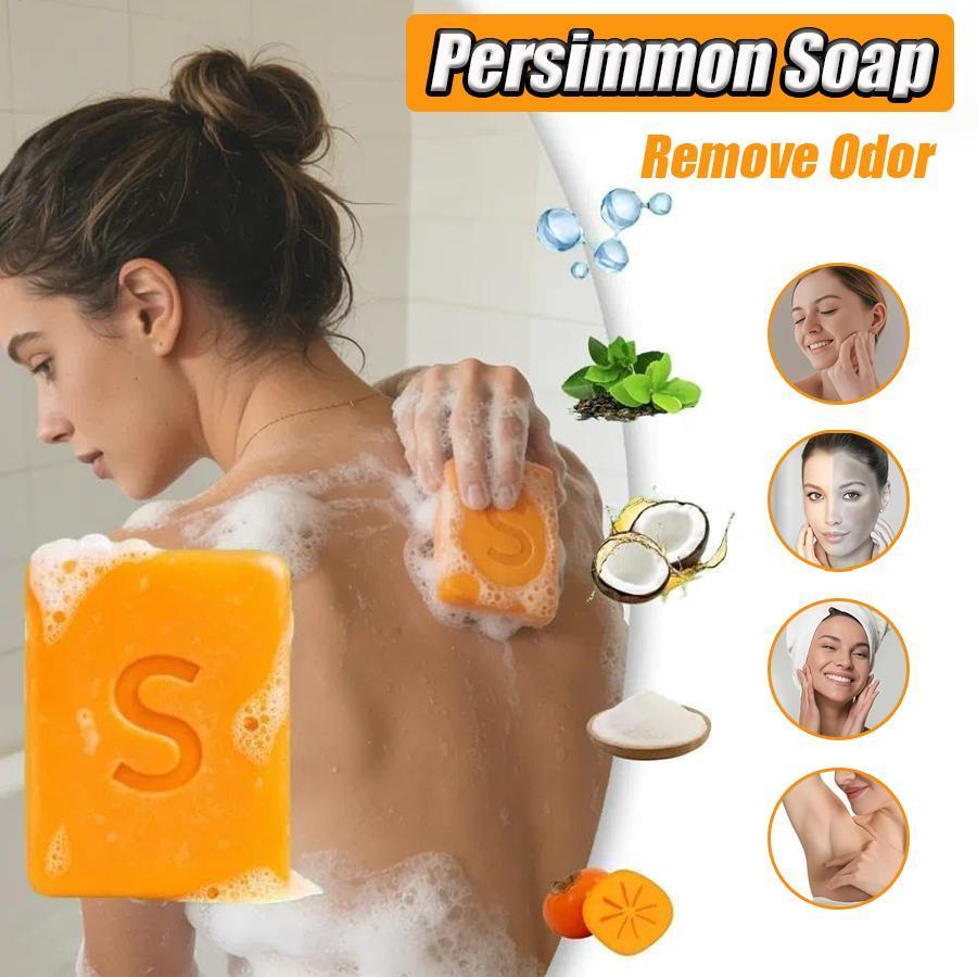 Sabonete De Caqui Natural Hidratante Profundo Rico Espuma Desodorizante Sabão Odor Corporal kagli3br