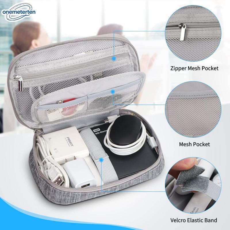 ONEME Bolsa De Armazenamento De Cabos Organizador Eletrônico Fios De Carregador Digital Energia USB Portátil