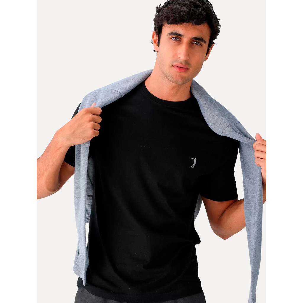 Camiseta Aleatory Masculina Grey Icon Original Preta
