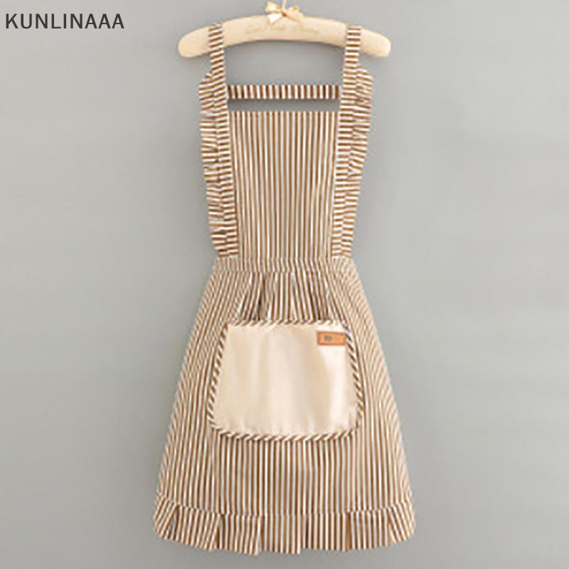 KUNLINAAA 1Pc Simples Sem Mangas Avental Cozinha Doméstico Poliéster Cozinhar Com Poeta Roupas Proteção Para Barbeiro Pi