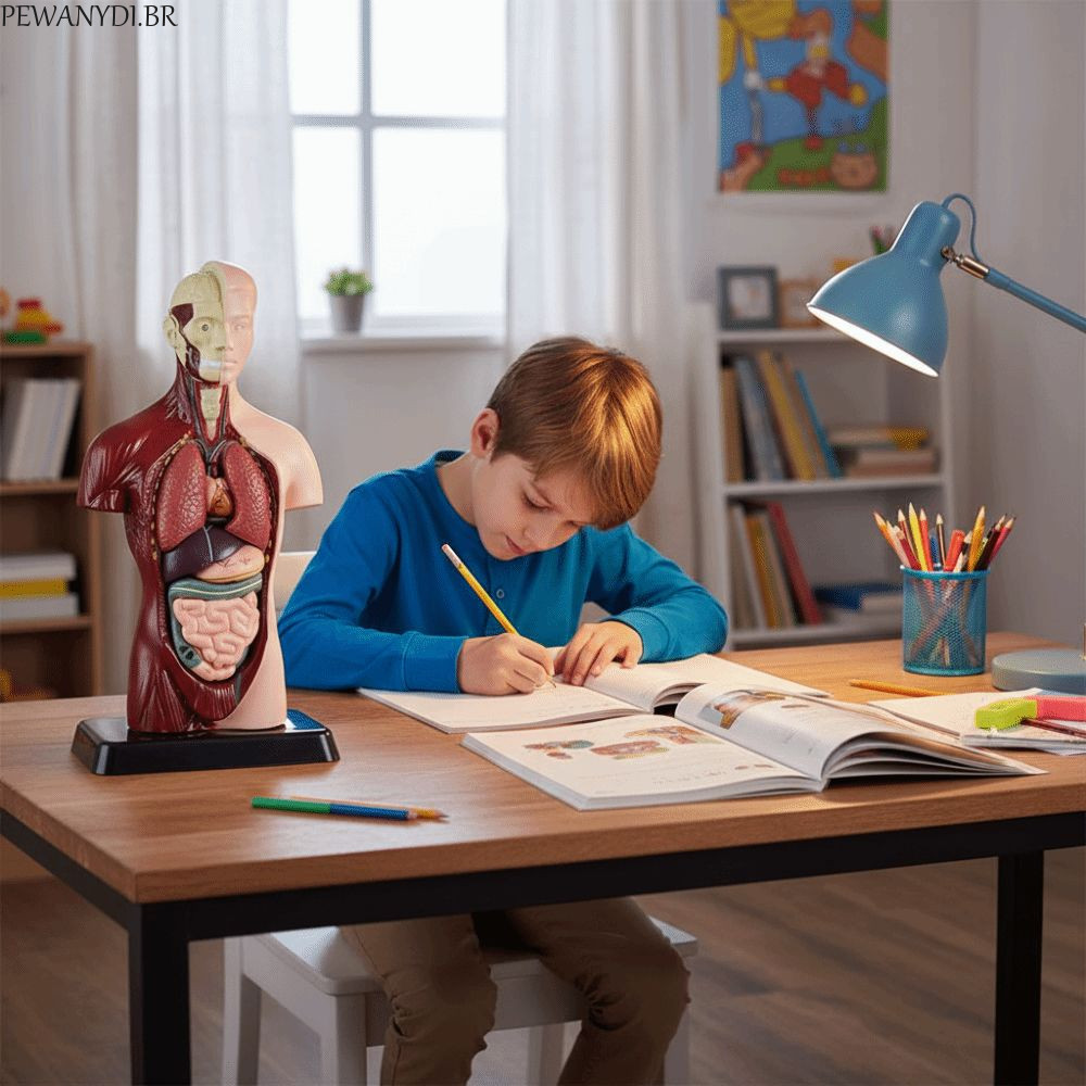 PEWANYDI Adereço Educacional De Corpo Humano , Modelo De Anatomia De Torso De Plástico De Manequim DIY Esqueleto Infanti