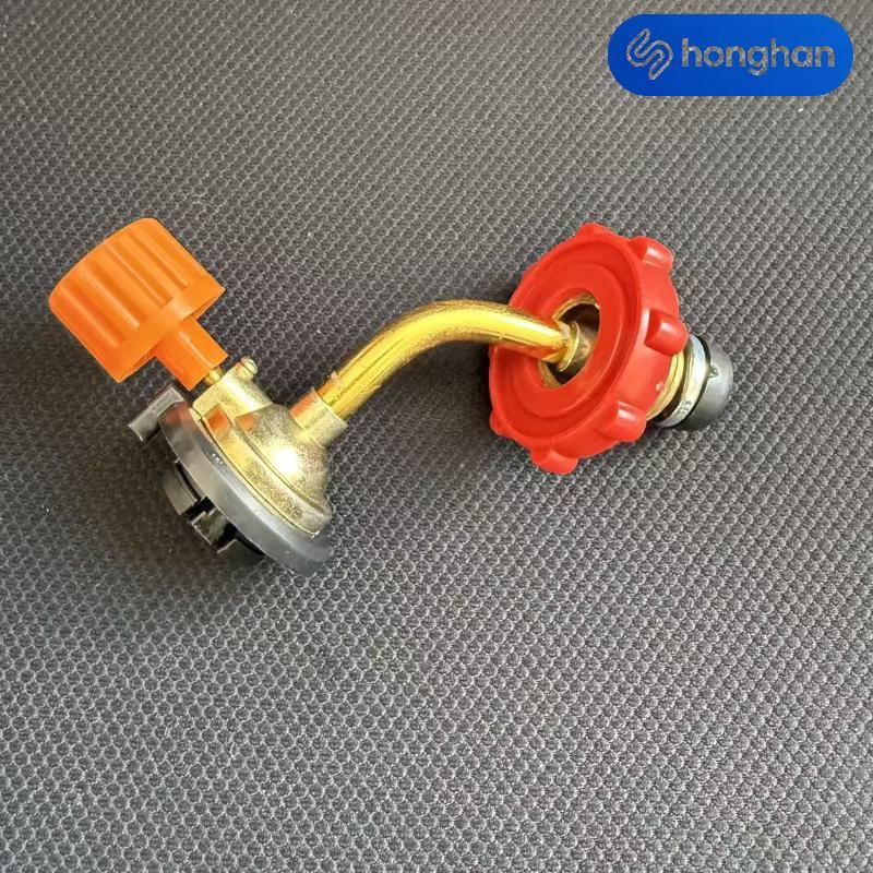 [honghan] Adaptador De Conector De Recarga De Tanque De Cilindro De Gás Butano Para Exterior Válvula De Inflação Enchime