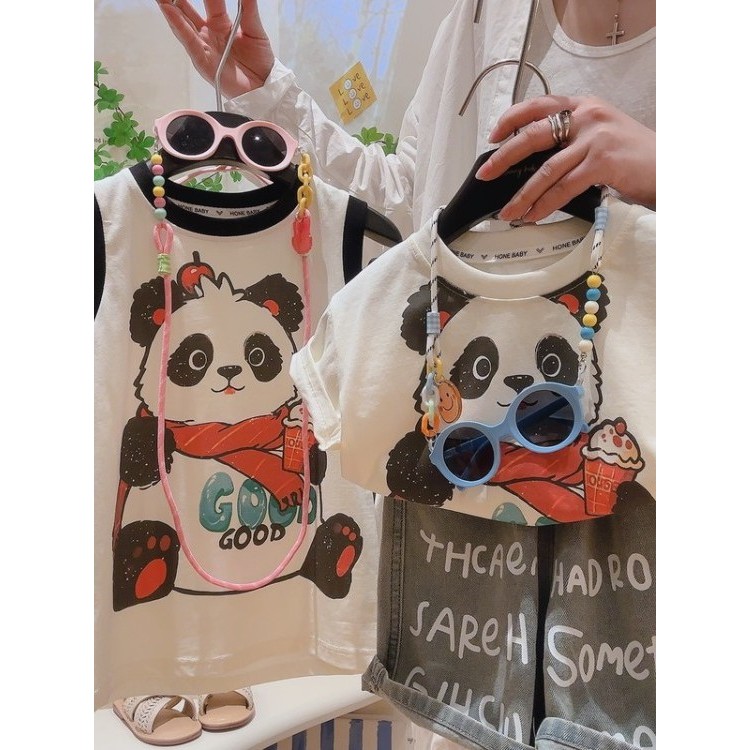 Crianças verão novo estilo puro algodão camiseta das crianças meninos meninas versão coreana moda irmãs roupas meninas s