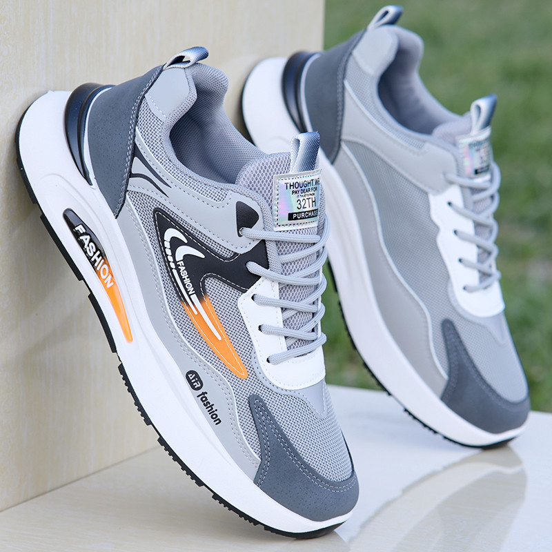 2025 verão respirável sapatos masculinos All-Match desodorante sapatos de rede sapatos brancos malha sapatos esportivos