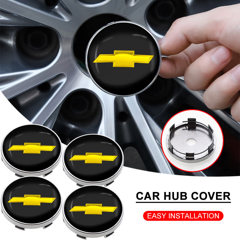 4 Pçs 56/60mm Centro Da Roda Do Carro Hub Tampas Capa Decoração Adesivo Acessórios Automóveis Para Chevrolet Vela Equino