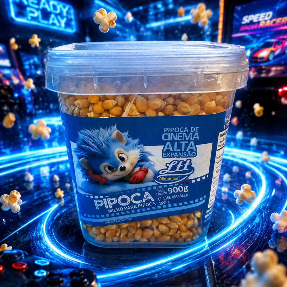 Milho Pipoca Alta Expansão 900g Edição Gamer Pote Azul - Mais Tempero