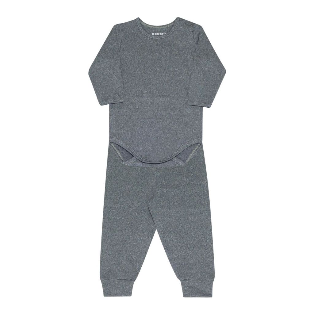 Conjunto de Body Térmico Cinza Mescla - Dedeka
