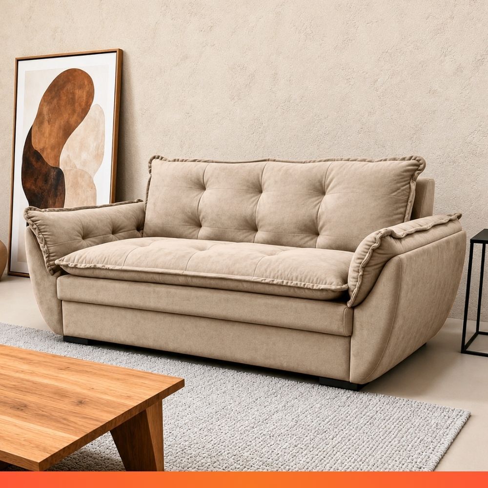 Sofá  2 Lugares Namoradeira Safira 1,55m Suede Extra Macio 