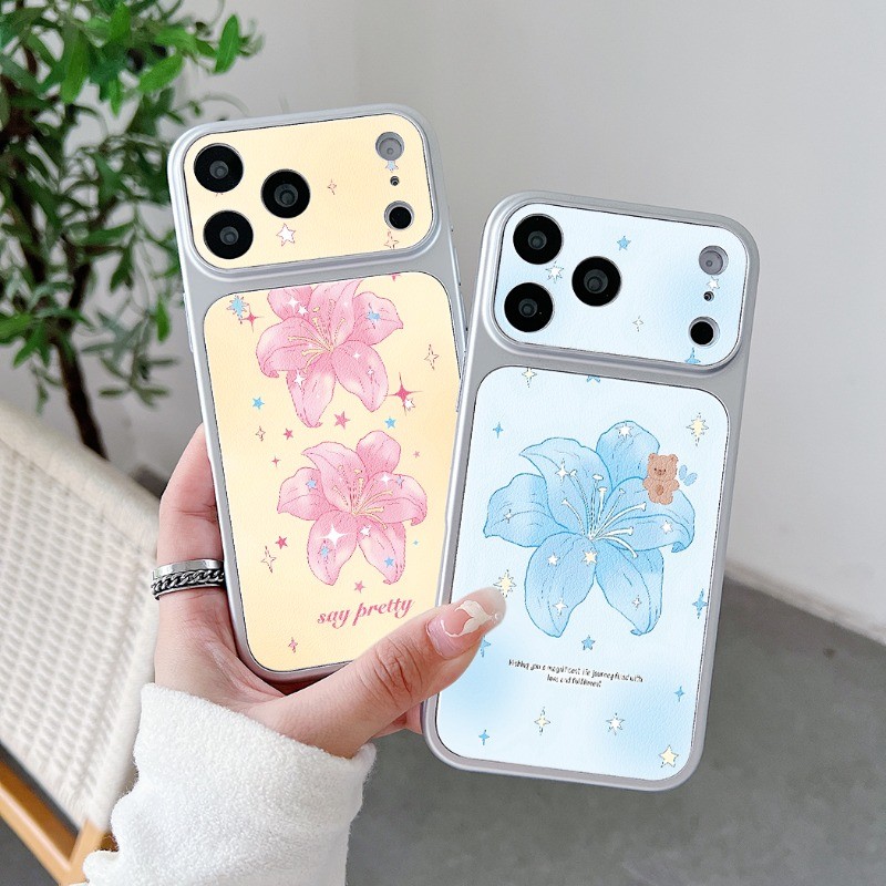 Capa De Flor De Lírio Gradiente Sonhador Para Samsung Galaxy A27 A37 A36 M36 F36 A35 A34 A33 A32 M32 A31 A26 A25 A24 A23