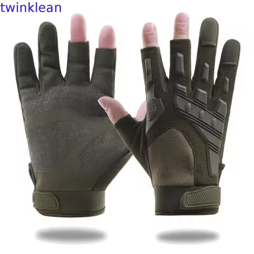 Luvas De Dedo De Corrida TWINKLEAN , Antiderrapantes Resistentes Ao Desgaste Para Motocicleta Sem Dedos Masculinas Vinta