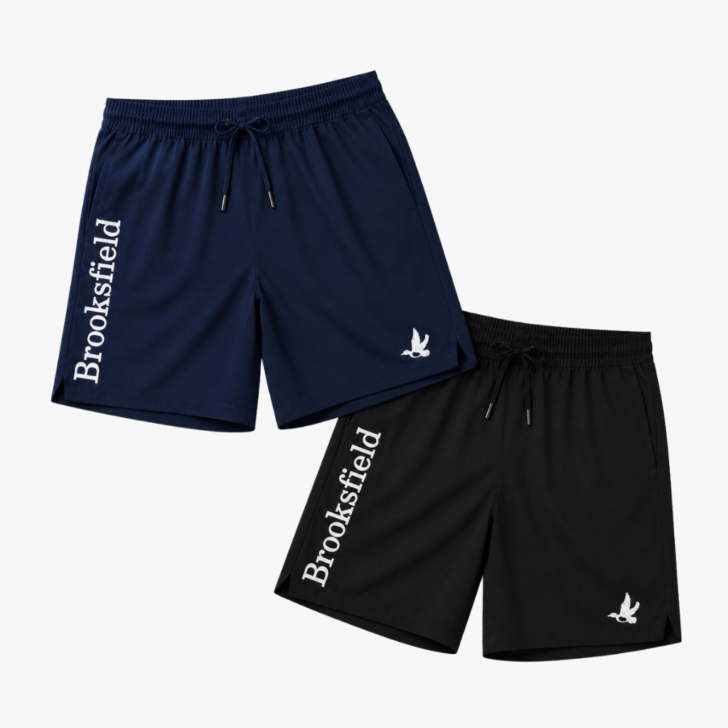 KIT 2 SHORTS BROOKSFIELD BERMUDA TACTEL ELASTANO DRY FIT PRAIA VERÃO MAURICINHO