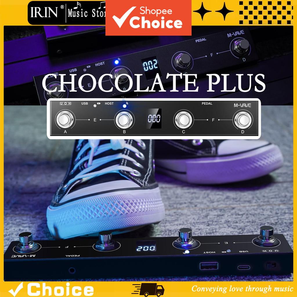 M-VAVE Chocolate Plus Teclado Controlador MIDI Wireless 4 Botões Pedal com Função de Interface Host de Controle MIDI