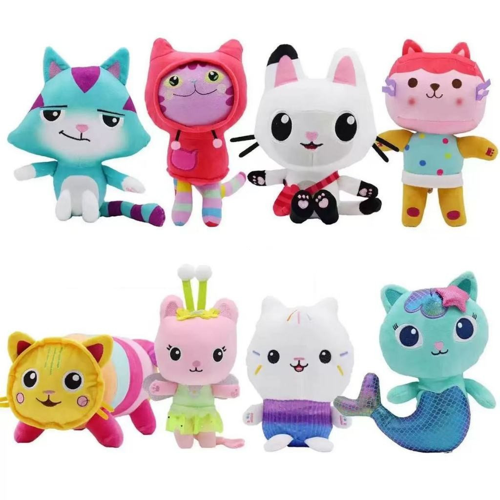 Brinquedo de pelúcia 27 cm Gabby's Dollhouse – Gato Paddy, Catnip e Almofacagato |     6EMO Fofo Importado