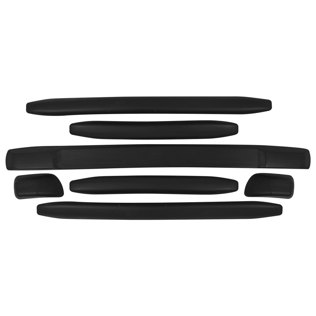 Kit Friso Defletor Protetor Borrachão Parachoque Fit City Civic 7pçs Preto