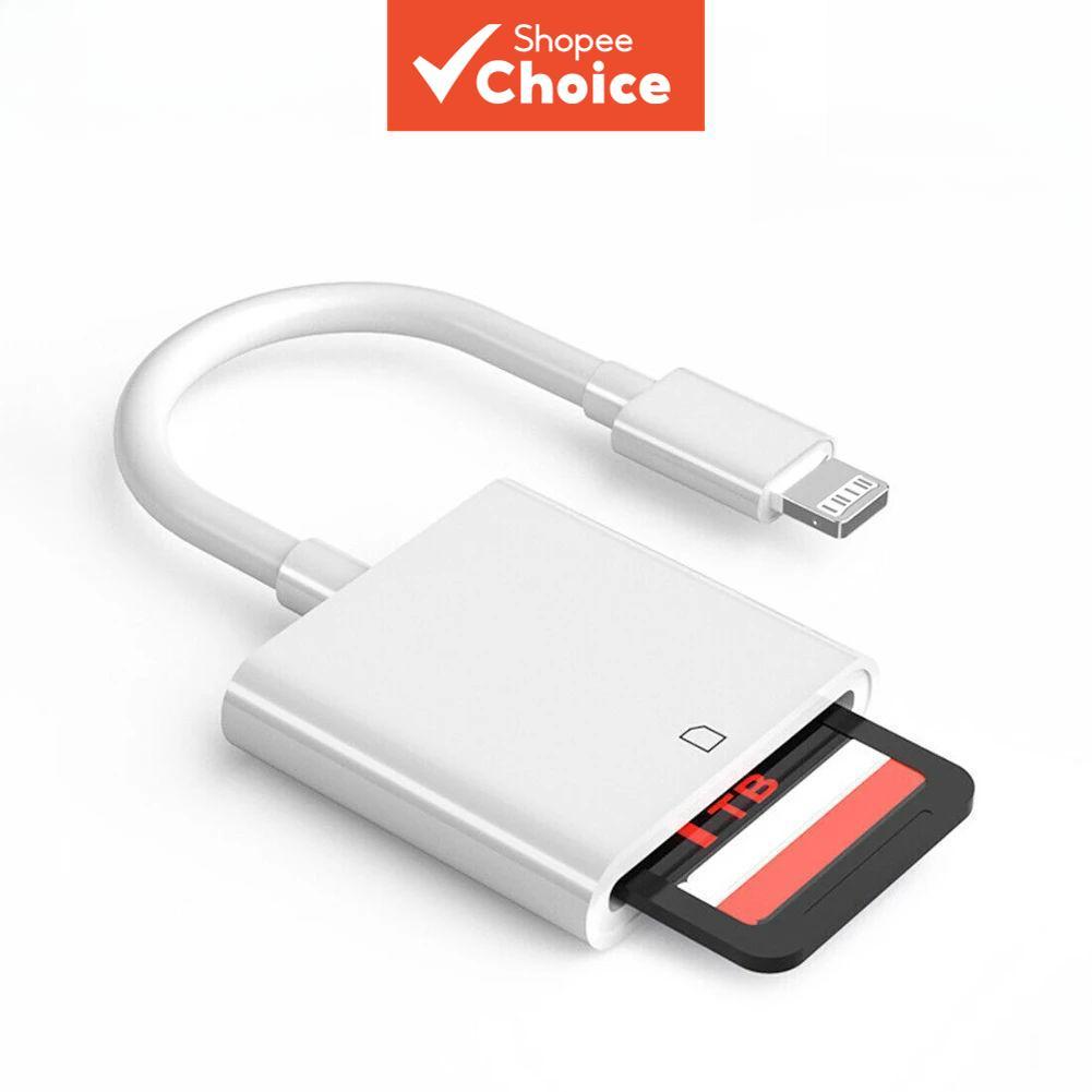 Adaptador de Cartão de Memória Leitor de Cartão SD Lmeex Lighting para iPhone 14, 13, 12, 11 Pro Max, Mini, iPad