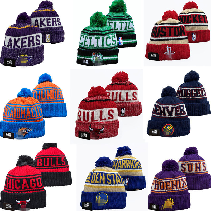 Gorro de Tricô NBA Lakers, Gorro de Lã com Cordão Warriors, Gorro de Tricô Quente para Uso Externo, Presente para Fãs