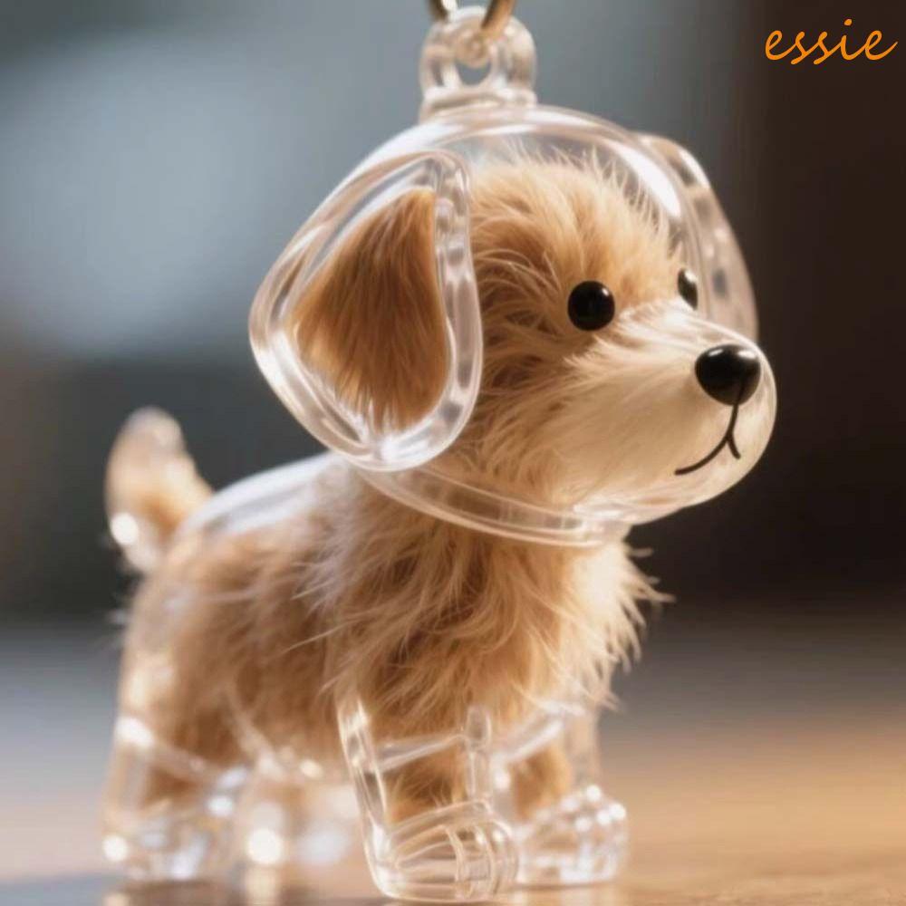 ESSIEBR Caixa De Armazenamento De Cabelo De Cachorro , Chaveiro Feito À Mão Em Forma Faça Você Mesmo , Preparação , Ping