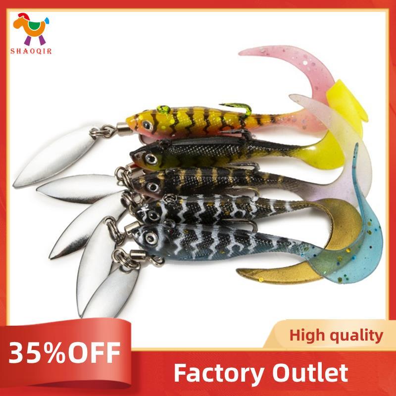 5 Pçs Chumbada Carretel Iscas Macias De Pesca Com Lantejoulas E Envoltórios De Chumbo Em Forma De Peixe Para Bucktails