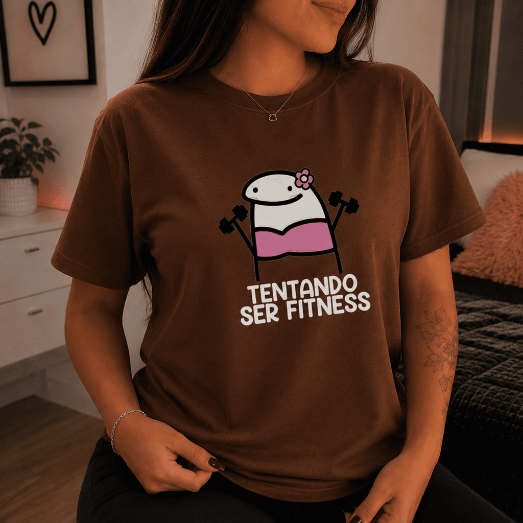 Camiseta Feminina Fitness Engraçada Oversized Casual Academia Treino