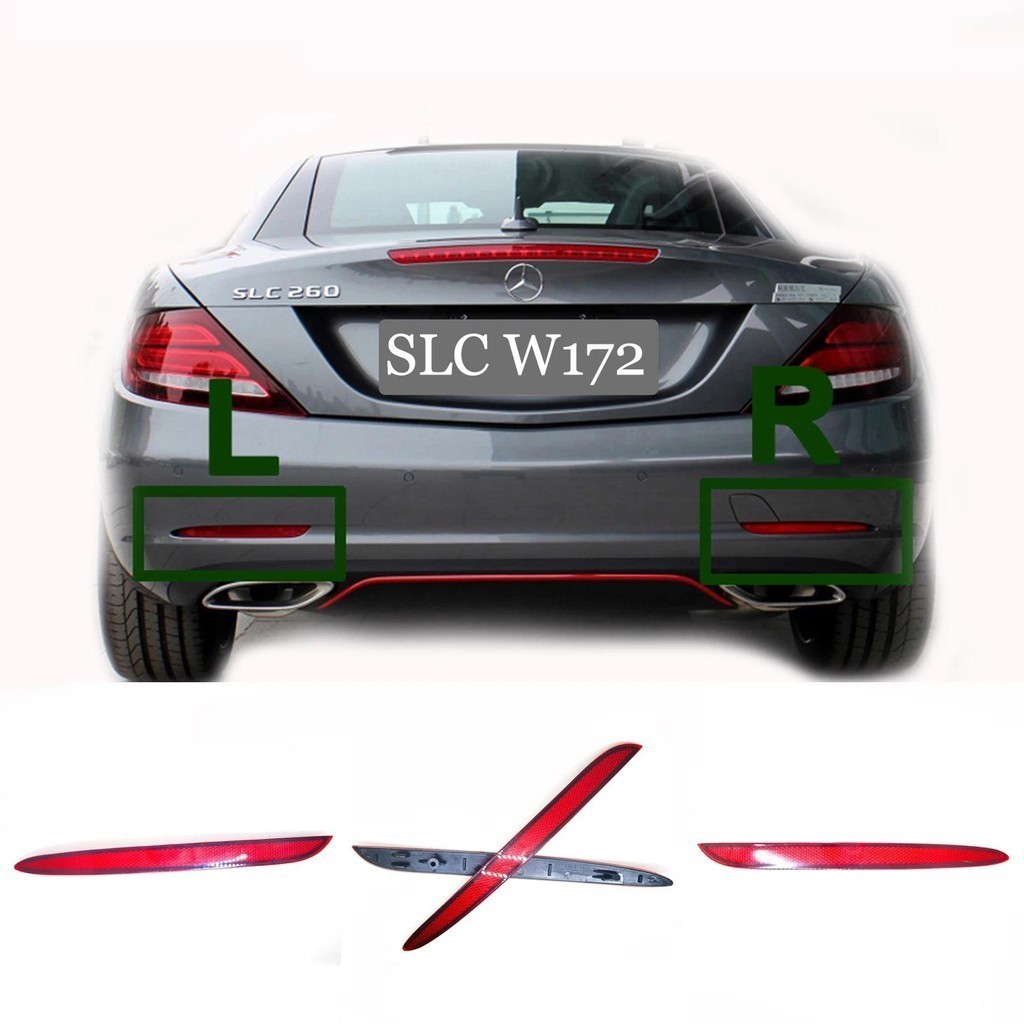 Refletor Traseiro Adequado Para 16-18 Mercedes Benz SLC SLK W172 R172 SLC180 SLC200 SLC250 SLC300 SLC43 SLK55 2016 2017