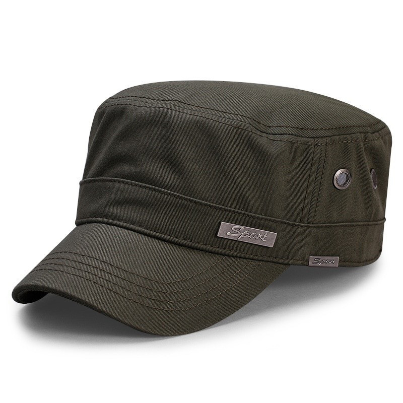 Boné militar masculino de grande capacidade, boné militar de malha de algodão oversized para o verão, tamanhos 56-60 cm,