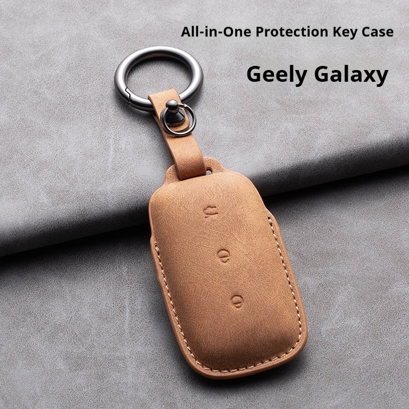 Detalhes do Para Geely EX5 2024 2025 Capa de Couro para Chave de Carro Acessórios Porta-Chaves GTR6