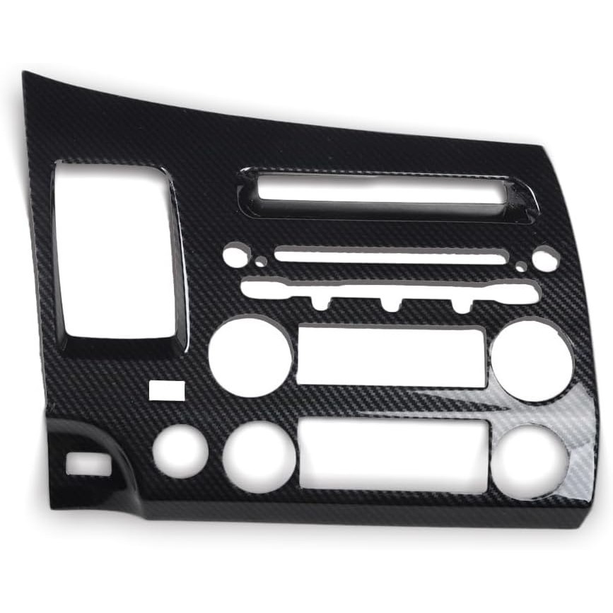 Padrão De Fibra De Carbono Vermelho Console Central Painel Navegação Guarnição Capa Apto Para Honda Civic 2006 2007 2008