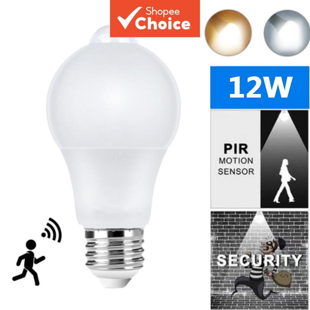 1/2 Pçs E27 LED PIR Sensor De Movimento Lâmpada AC85-265V 12W Auto Ligar/Desligar Luz Noturna Para Sala Estar Iluminação